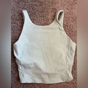 Mint green high neck align tank